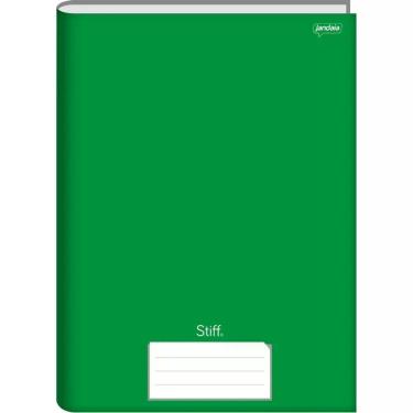 Imagem de Caderno Brochurão Capa Dura STIFF 96 Folhas Verde Pacote com 05 - Jand