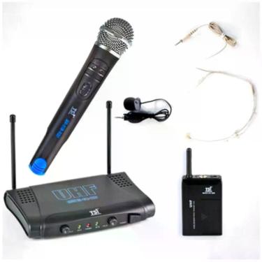 Imagem de Kit Microfone Sem Fio TSI MS 215 CLI-UHF Mão /Cabeça /Lapela