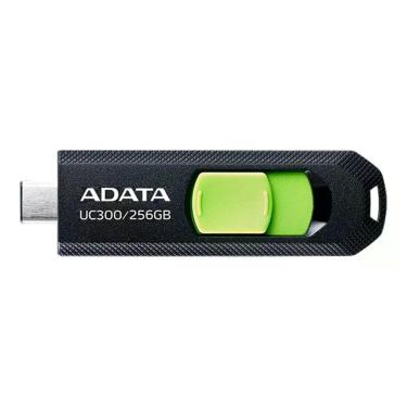 Imagem de Pen Drive 256GB ADATA UC300, USB 3.2, OTG, Dual Conector, Retrátil, Pr