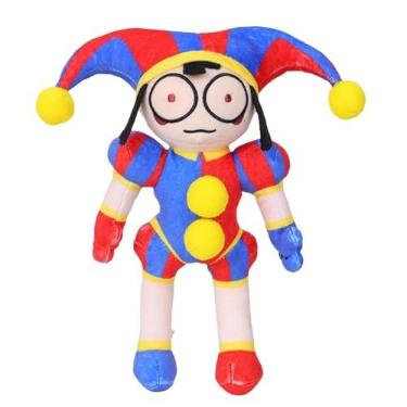 Imagem de Pelúcia Pomni de 24 cm, animação de sucesso, a incrível boneca periférica de papel da série Digital-Circus, pelúcia engraçada de palhaço, pelúcia charmosa coringa kawaii, decoração de casa, brinquedos de pelúcia colecionáveis de desenho animado