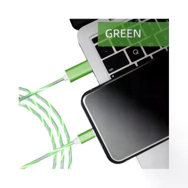 Imagem de Cabo De Carregamento LED Brilhante Micro USB Tipo C Para Samsung Xiaom