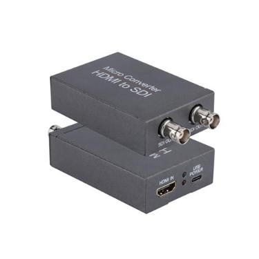 Imagem de Anber-Tech Conversor HDMI para SDI, HDMI para 3G-SDI/HD-SDI, saída SDI bidirecional com adaptador de fonte de alimentação, suporte de incorporador de áudio 1080p, extensor de detecção de formato