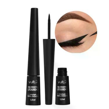 Imagem de Kit 2 Delineador Líquido para os Olhos Preto Vult À Prova DÁgua 2,5g