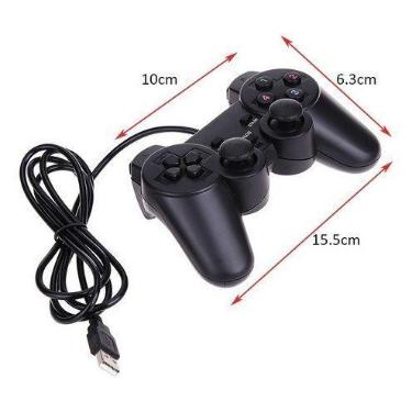 Imagem de Kit 2 Controles Joystick Usb Computador Notebook Ps2/ps3 Preto - Genri
