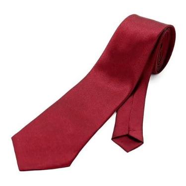 Imagem de Gravata Tradicional Luxo Homens Slim Fit. (Bordô/ Marsala)