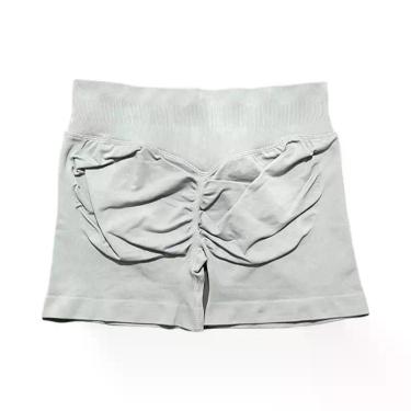 Imagem de Shorts De Yoga E Corrida Femininos De Cintura Alta Sem Costura, Elásti