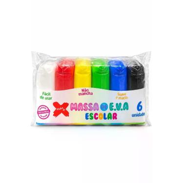 Imagem de Massa de Biscuit Make+ Eva Para Modelagem 6 Cores 60g Colorido