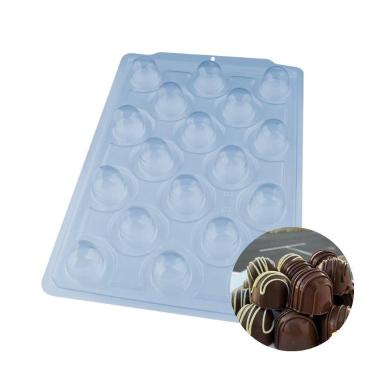 Imagem de Forma Especial SP Mini Trufa 3506 p/ Chocolate Com Três Partes Confeit