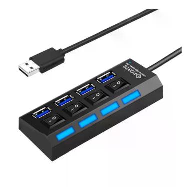 Imagem de Hub USB 2.0 com 4 portas e tecnologia de economia de energia através d