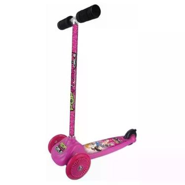 Imagem de Patinete Três Rodas Infantil Radical Até 50kg Rosa - Fenix