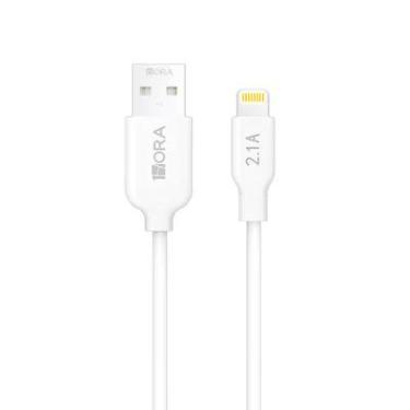 Imagem de Cabo Carregador Iphone 1hora Usb A/lightning 2.1a 1m Branco