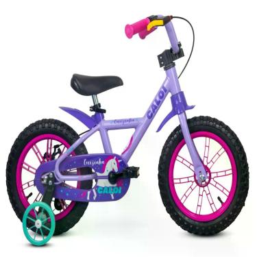 Imagem de Bicicleta Infantil Aro 14 Com Rodinhas Cecizinha Unicórnio - Caloi