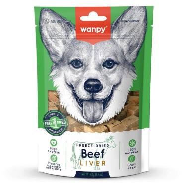 Imagem de Petisco para cachorro Wanpy freeze dried fígado bovino 40g