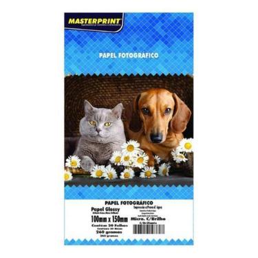 Imagem de Papel Fotográfico Microporoso C/brilho A6 260g 20 fls Master Branco  K