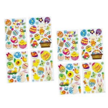 Imagem de Vaguelly 1 Conjunto De 24 Peças De Páscoa Coelhinho Adesivo Decalques De Chão De Páscoa Adesivos De Casamento Para Envelopes Adesivos De Tags Para Roupas Ovos Adesivo De Parede Pvc