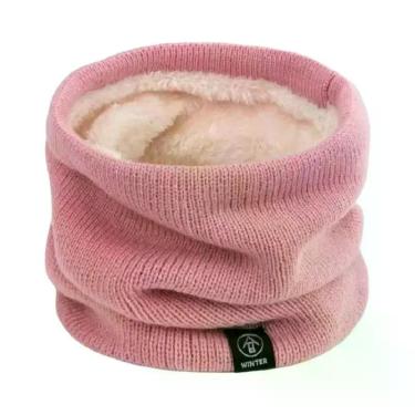 Imagem de Cachecol Feminino De Inverno Em Pelúcia E Lã, Aquecedor De Pescoço, Go