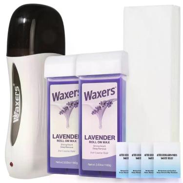 Imagem de Kit de Depilação Roll On com Cera de Lavanda Waxers
