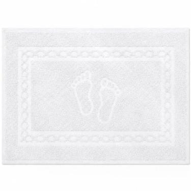 Imagem de Toalha de Piso Luxo 100% Algodão 45x68cm 1 Peça Branco Bene Casa 450G-M2