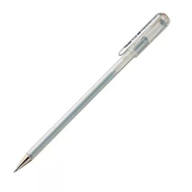 Imagem de Caneta Esferográfica Gel Pentel Hybrid 0.8MM com Escrita Suave e Fluida Ponta Grossa 1 Unidade Prata