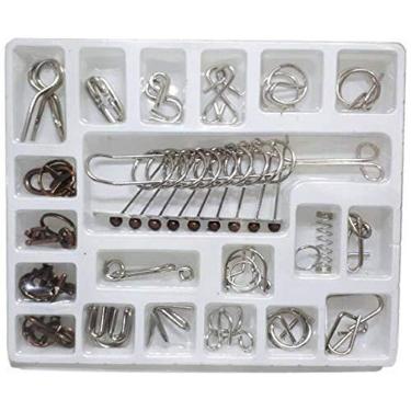 Imagem de Kit Quebra Cabeça Puzzle de Metal Enigma c/ 20 Pç - Cubo Store