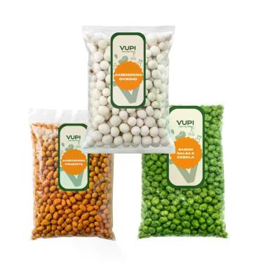 Imagem de Kit Amendoim Salgados de Pimenta - Cebola e Salsa - Ovinho - VUPI, 500