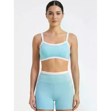 Imagem de Conjunto Fitness Feminino Academia Top e Short Forrado com Bolsos Late