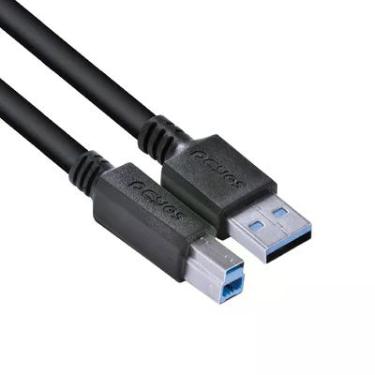 Imagem de Cabo USB A 3.0 Macho Para USB B 3.0 Macho, PCYES 28awg, Para Impressora E HD Externo, Puro Cobre, 3M - Puabm3-3