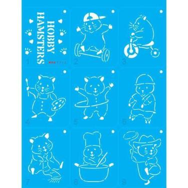Imagem de Stencil Opa 20 x 25 cm - Hobby Hamsters - 3712 - Opa Criando Arte