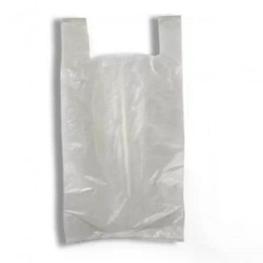 Imagem de Sacola Plástica Branca Reciclada 30x40 para Embalagens Diversas Pacote 5 kg Branco Higipack