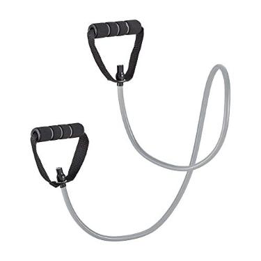 Imagem de Extensor Elástico Toning Tube Com Alça Fitness Cinza/Preto Atrio - ES223