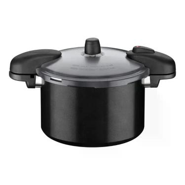 Imagem de Panela de Pressão 7L 24cm Valência Black Alumínio com Revest Cerâmico 