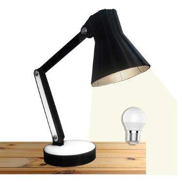Imagem de Luminária Articulada De Mesa Sala Quarto - Abajur Tipo Pixar Com Base