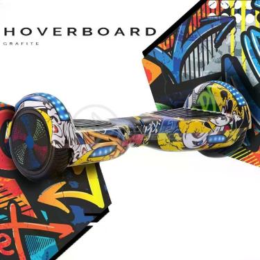 Imagem de Hoverboard Infantil Skate Elétrico Arte Urbana Led Grafite