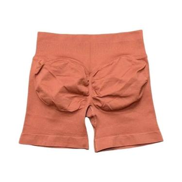Imagem de Shorts De Yoga E Corrida Femininos De Cintura Alta Sem Costura, Elásti