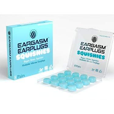Imagem de Eargasm Squishies – Plugues de ouvido herméticos à prova d'água para dormir, ronco, trabalhar, estudar, nadar e mais – Estojo de armazenamento incluído