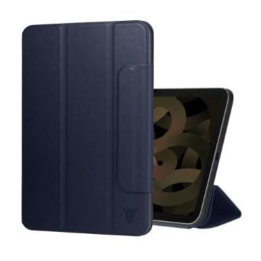 Imagem de TORRO Smart Folio compatível com iPad Mini 7/6 - Capa magnética de couro para iPad Mini 7ª/6ª geração (2024/2021) com função de ativar/hibernar e ficar de pé (azul)