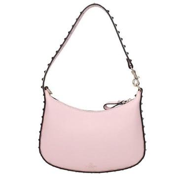 Imagem de Valentino Garavani Bolsa de ombro feminina de couro, Rosa