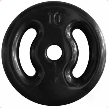 Imagem de Anilha Emborrachada 10 Kg - Preta - BOX INGÁ