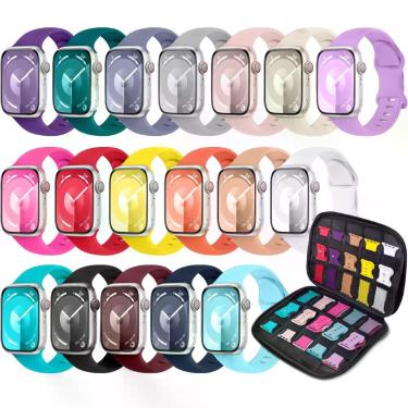 Imagem de Conjunto de 18 Pulseiras Esportivas para Apple Watch 38/40/41/42mm