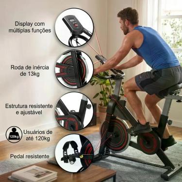 Imagem de Bicicleta Spinning BARI 13kg Ergométrica Cinta 120kg