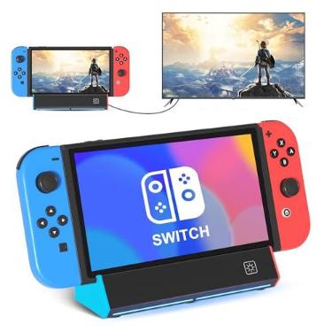 Imagem de Switch Dock, estação de TV para Switch/Switch OLED, com saída HDMI 4K @60Hz/porta tipo C/porta USB 3.0 para Nintendo Switch Dock (incompatível com Nintendo Switch 2)