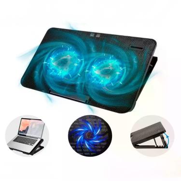 Imagem de Base Notebook Gamer Refrigeração Ventoinhas Silenciosa Usb Dobrável - 