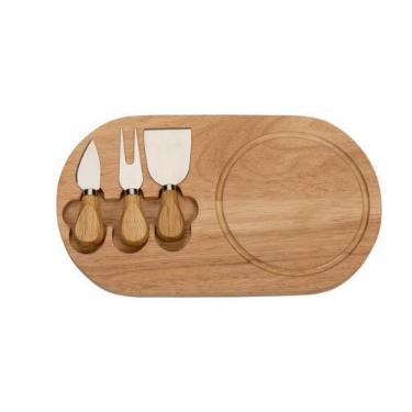 Imagem de Tabua de Queijos Kit queijo com 4 peças - CheeseK, Madeira