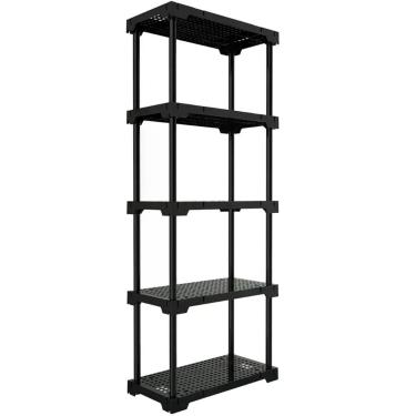 Imagem de Estante Plástica Poly com 5 Prateleiras Polipropileno 70cm Preto Organize