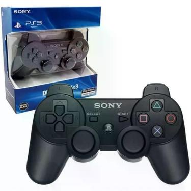 Imagem de Controle Joystick sem Fio Sony Dualshock 3 Sixaxis Compatível Playstation 3 com Vibração e Função Turbo Preto