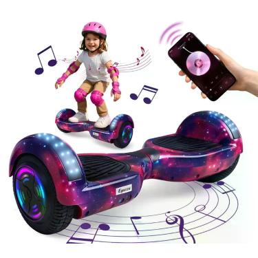 Imagem de Hoverboard skate eletrico roxo rosa NOVA COR 6,5 com LED e Bluetooth -