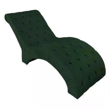 Imagem de Espreguiçadeira Maca Estofada Relaxante Descanso Suede Joana Cor:verde