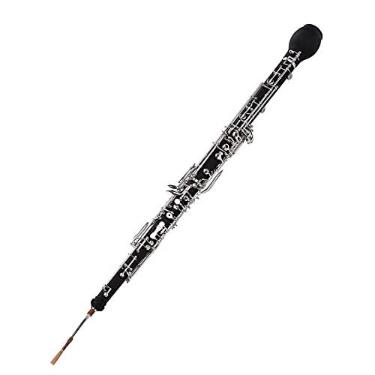 Imagem de Chusui Trompa inglesa profissional Alto Oboé Fá Corpo de madeira sintética Chaves folheadas a prata Instrumento de sopro com luvas de palheta Estojo de pano de limpeza Leve mini chave de fenda