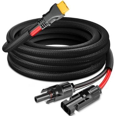 Imagem de Cabo de carregamento solar para XT60 10AWG-3 m para estação de energia portátil EcoFlow