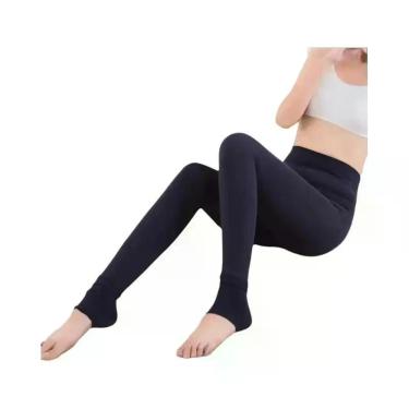 Imagem de Leggings Femininas Forradas Com Lã De Pérola, Calças Térmicas Grossas 